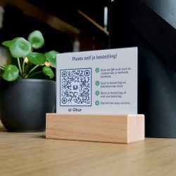 Obur QR code tafel display